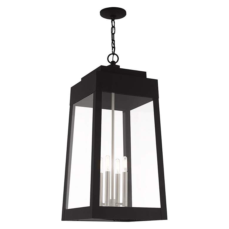 Image 6 Oslo 4 Light Black Outdoor Pendant Lantern more views