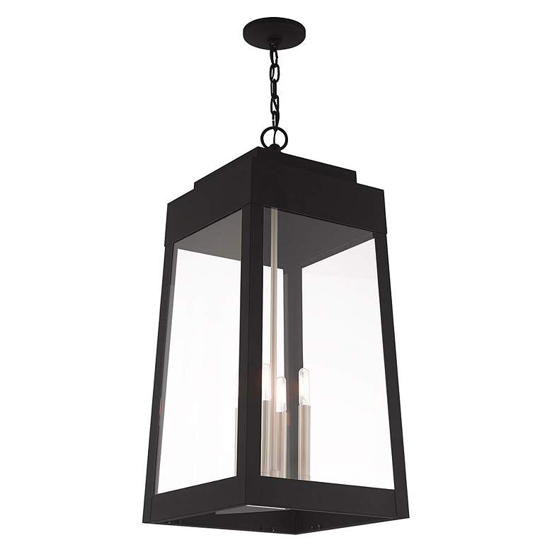 Image 7 Oslo 4 Light Black Outdoor Pendant Lantern more views