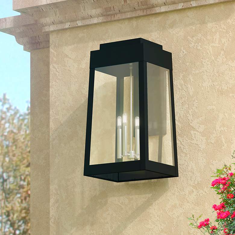 Image 1 Oslo 4 Light Black Outdoor Wall Lantern