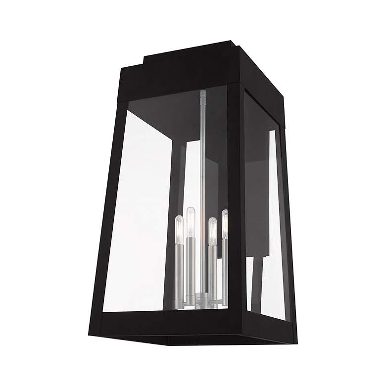 Image 6 Oslo 4 Light Black Outdoor Wall Lantern more views