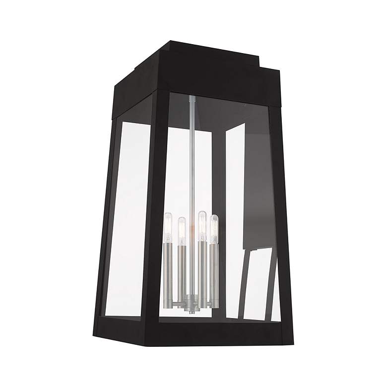 Image 7 Oslo 4 Light Black Outdoor Wall Lantern more views
