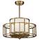 Oslo 4-Light Fan D'Lier in Warm Brass