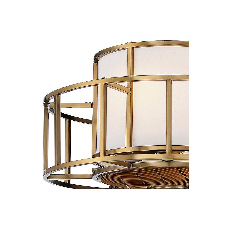 Image 2 Oslo 4-Light Fan D'Lier in Warm Brass more views