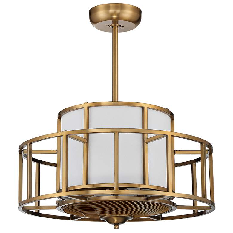 Image 3 Oslo 4-Light Fan D'Lier in Warm Brass more views