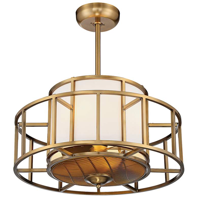 Image 5 Oslo 4-Light Fan D'Lier in Warm Brass more views