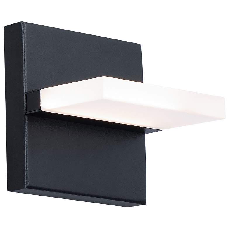 Image 1 Oslo 5 inchH x 5 inchW 1-Light Outdoor Wall Light in Black