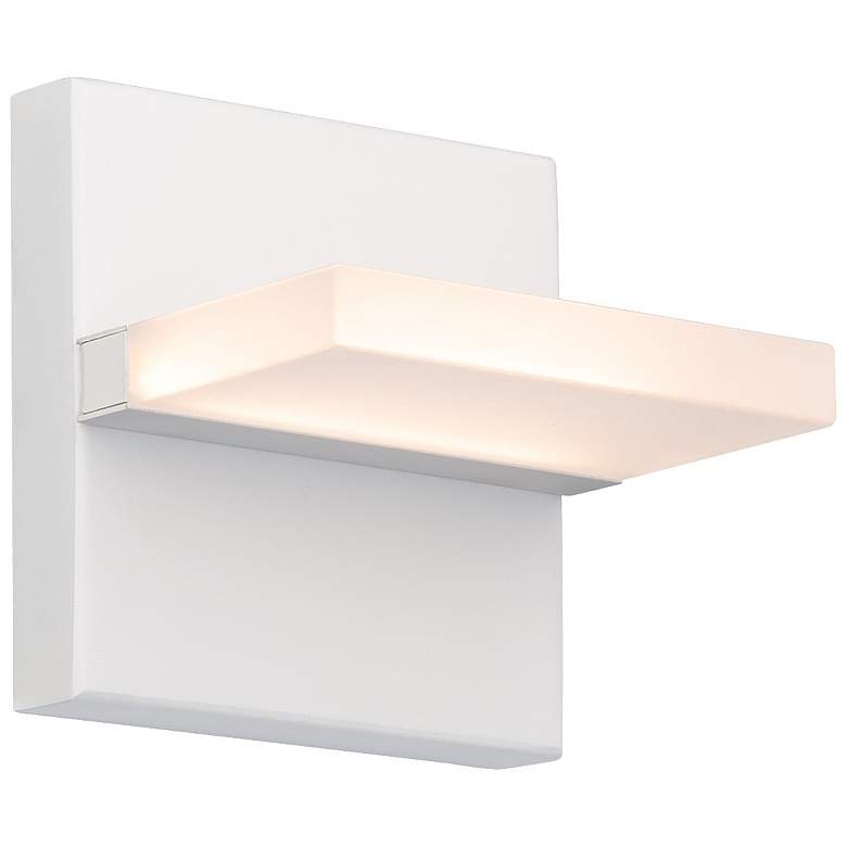 Image 1 Oslo 5 inchH x 5 inchW 1-Light Outdoor Wall Light in White