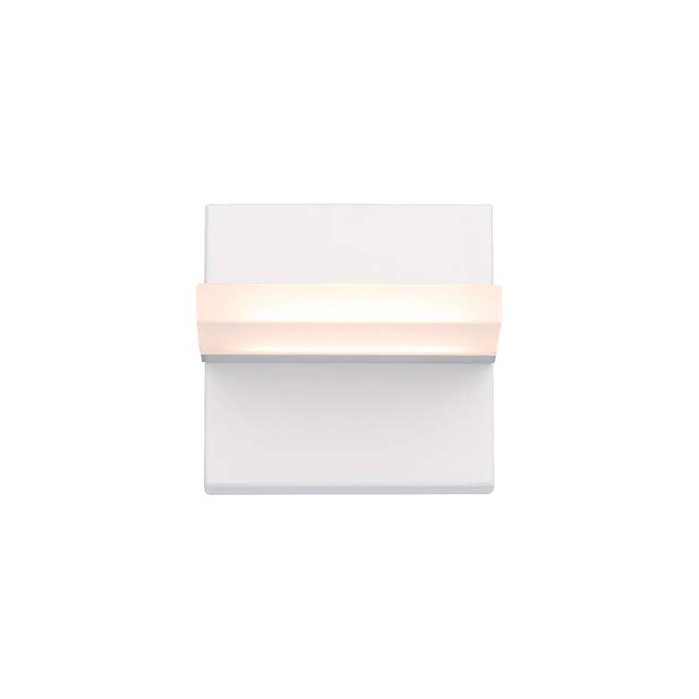 Image 2 Oslo 5"H x 5"W 1-Light Outdoor Wall Light in White more views