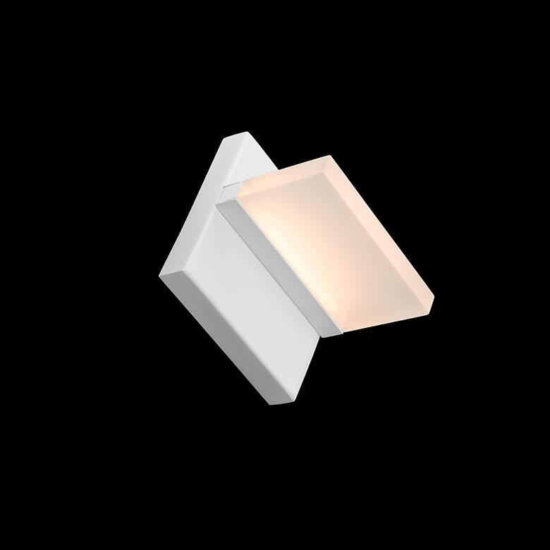 Image 5 Oslo 5"H x 5"W 1-Light Outdoor Wall Light in White more views
