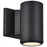 1_Oslo 6.25" High Matte Black Finish Outdoor Wall Sconce w/ Clear Shade