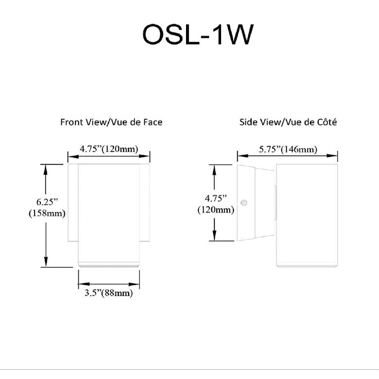 Image 3 Oslo 6.25" High Matte Black Finish Outdoor Wall Sconce w/ Clear Shade more views