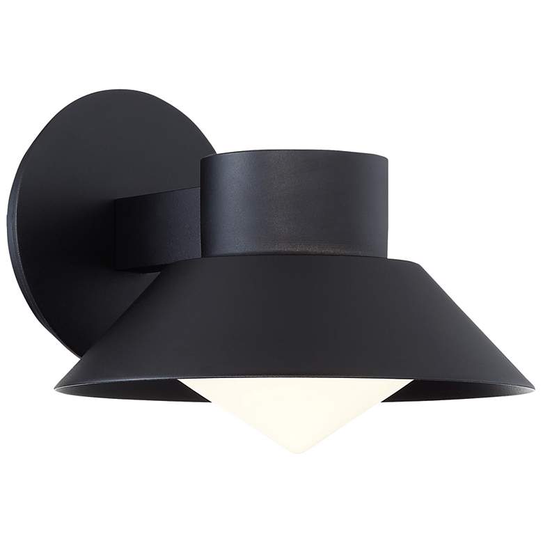 Image 2 Oslo 6 1/2" High Black LED Outdoor Wall Light