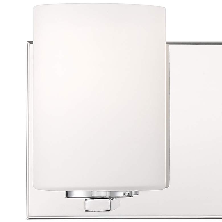 Image 3 Oslo 6 1/4" High Chrome Metal 2-Light LED Wall Sconce more views