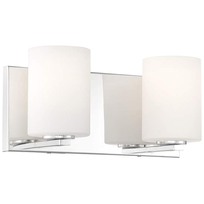 Image 4 Oslo 6 1/4" High Chrome Metal 2-Light LED Wall Sconce more views