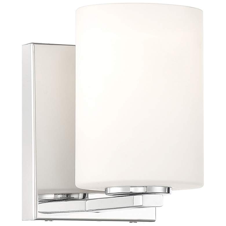 Image 4 Oslo 6 1/4 inch High Chrome Metal LED Wall Sconce more views