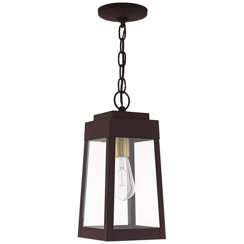 Image 3 Oslo 6 1/4" Wide Bronze Outdoor Lantern Mini Pendant Light more views