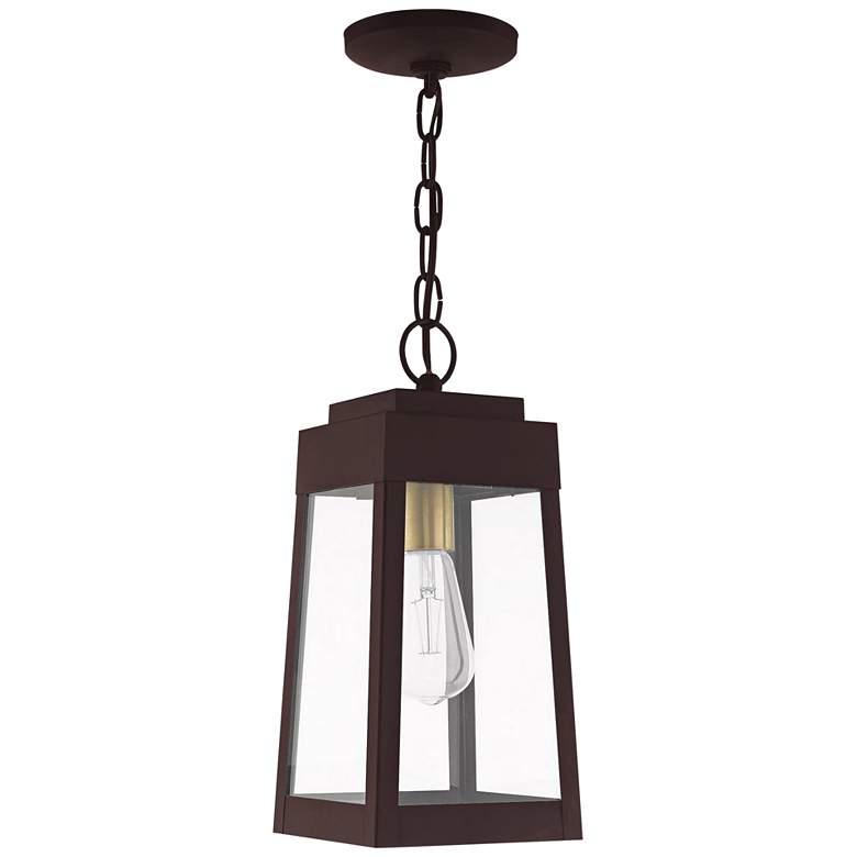 Image 3 Oslo 6 1/4 inch Wide Bronze Outdoor Lantern Mini Pendant Light more views