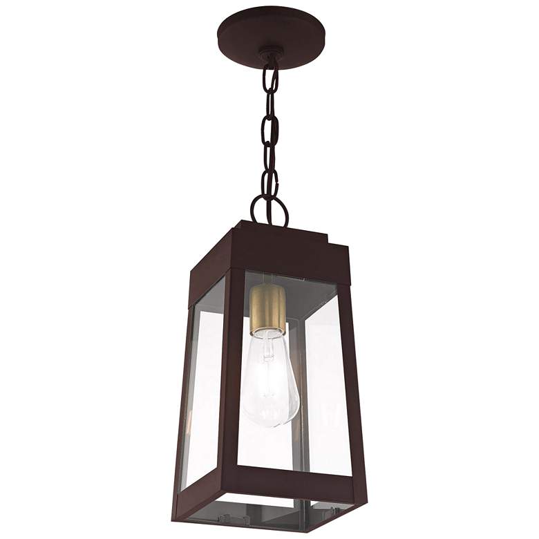 Image 4 Oslo 6 1/4" Wide Bronze Outdoor Lantern Mini Pendant Light more views