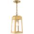 Oslo 6 1/4"W Satin Brass Outdoor Lantern Mini Pendant Light
