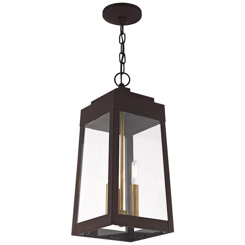 Image 3 Oslo 8 1/4" Wide Bronze 3-Light Outdoor Lantern Mini Pendant more views