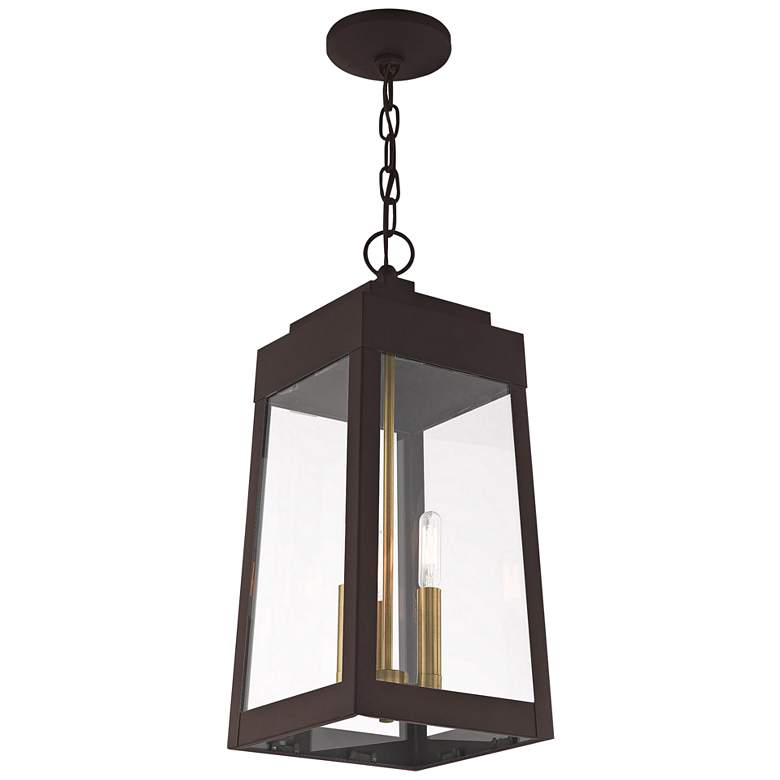 Image 3 Oslo 8 1/4 inch Wide Bronze 3-Light Outdoor Lantern Mini Pendant more views