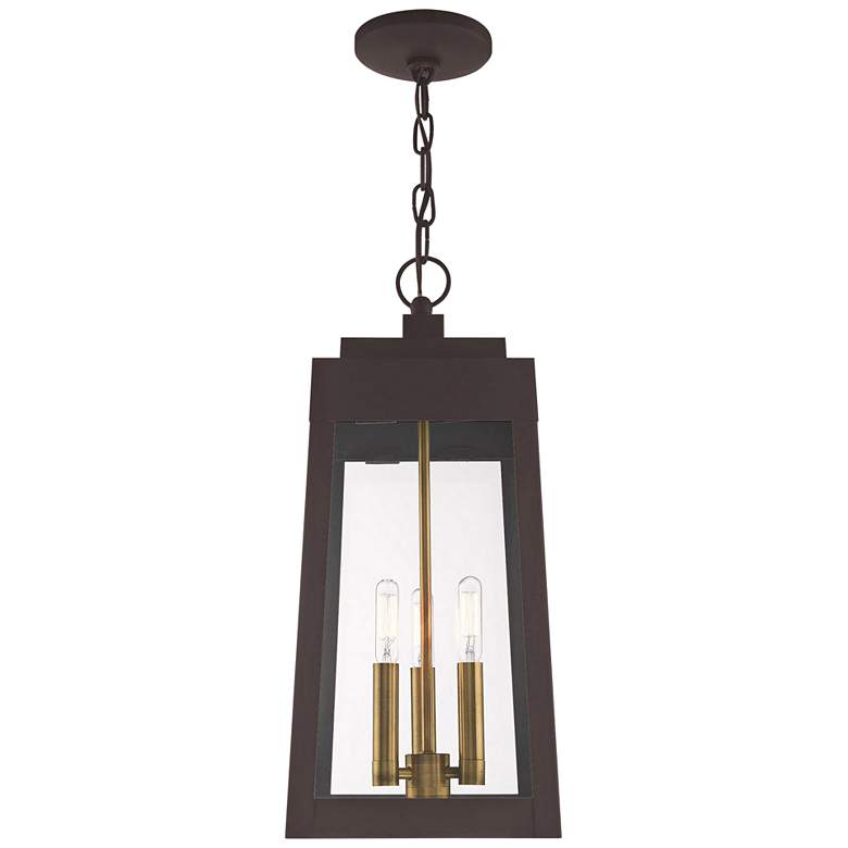 Image 4 Oslo 8 1/4" Wide Bronze 3-Light Outdoor Lantern Mini Pendant more views