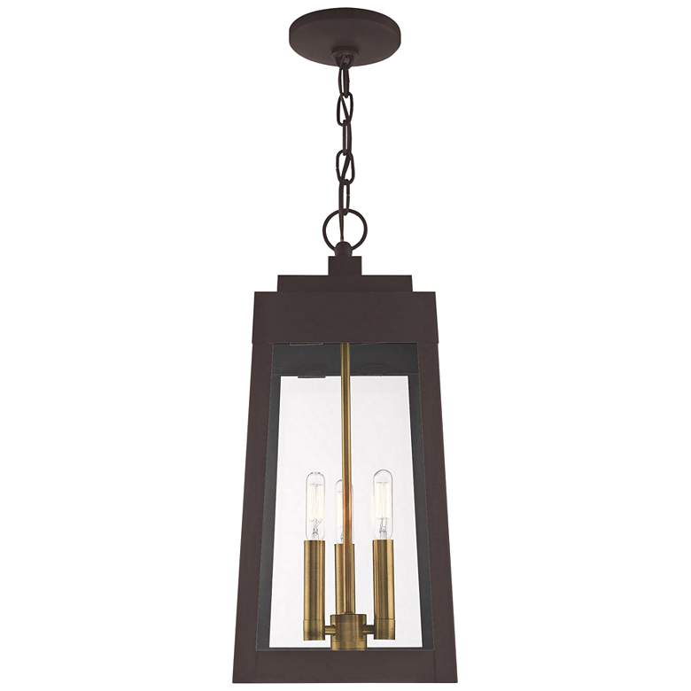 Image 4 Oslo 8 1/4 inch Wide Bronze 3-Light Outdoor Lantern Mini Pendant more views