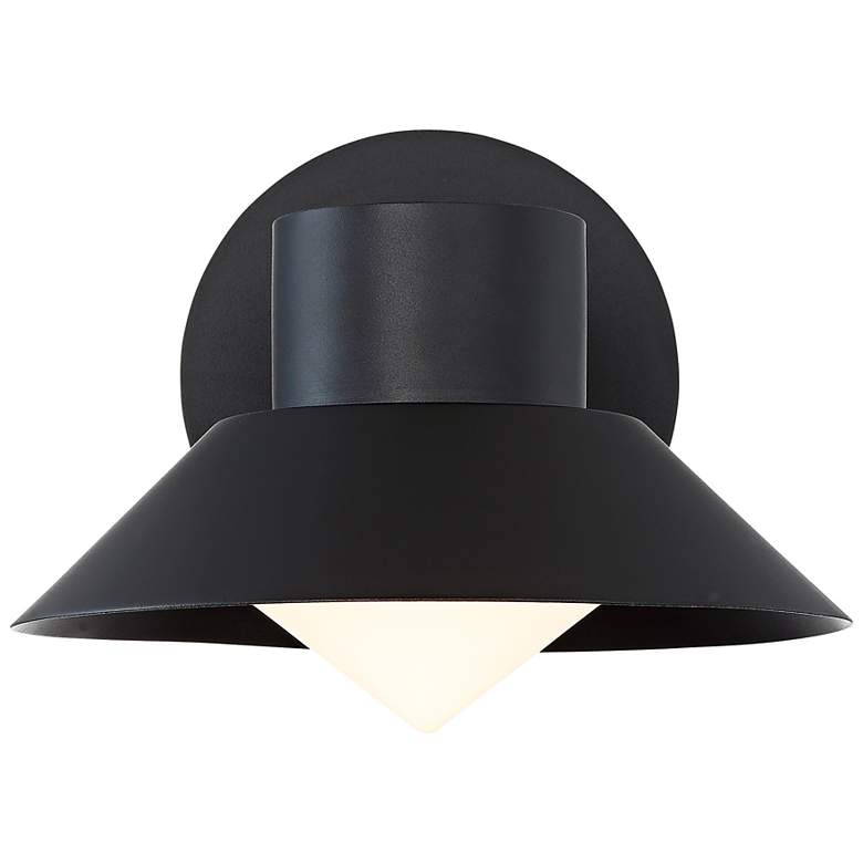 Image 4 Oslo 8"H x 10"W 1-Light Outdoor Wall Light in Black more views