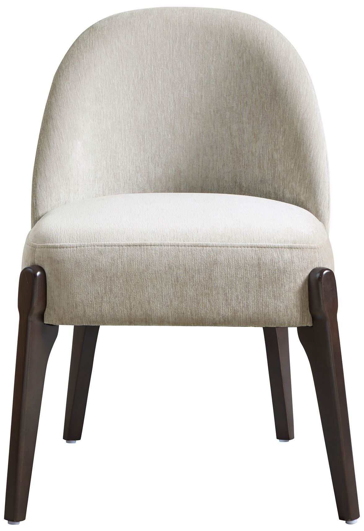 Oslo Contemporary Modern Chenille Wood Side Chair in Taupe - Set of 2