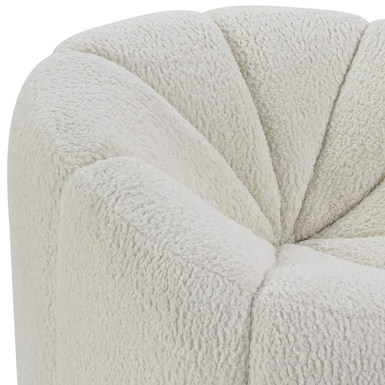 Image 2 Osmash White Teddy Sherpa Swivel Accent Chair more views