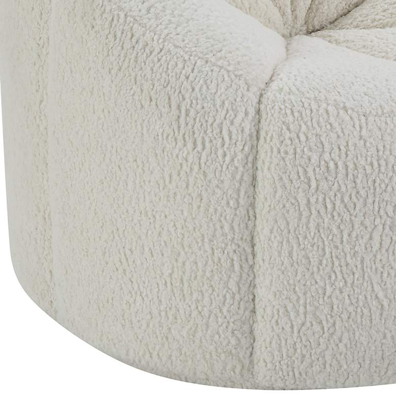 Image 3 Osmash White Teddy Sherpa Swivel Accent Chair more views