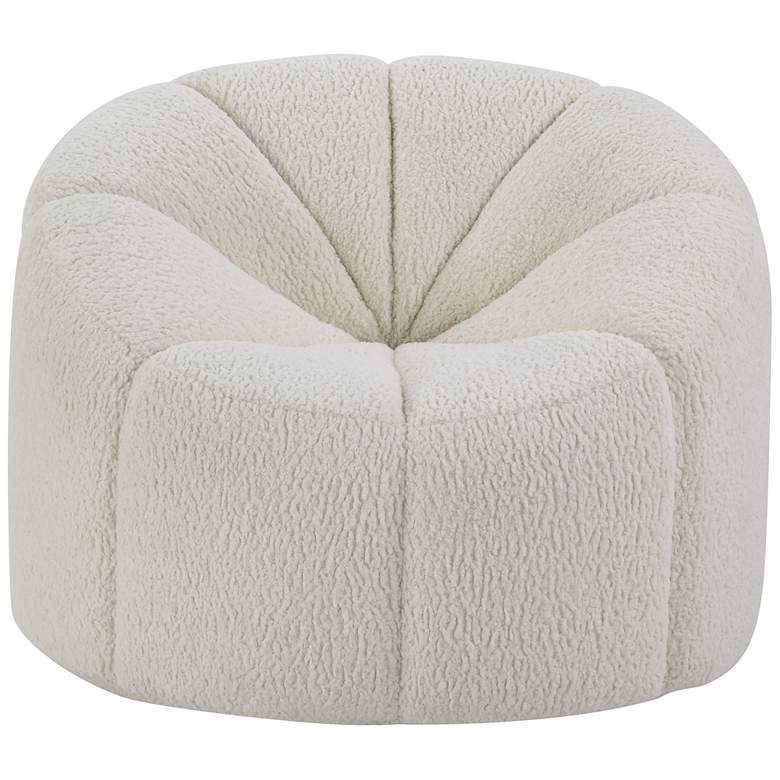 Image 4 Osmash White Teddy Sherpa Swivel Accent Chair more views