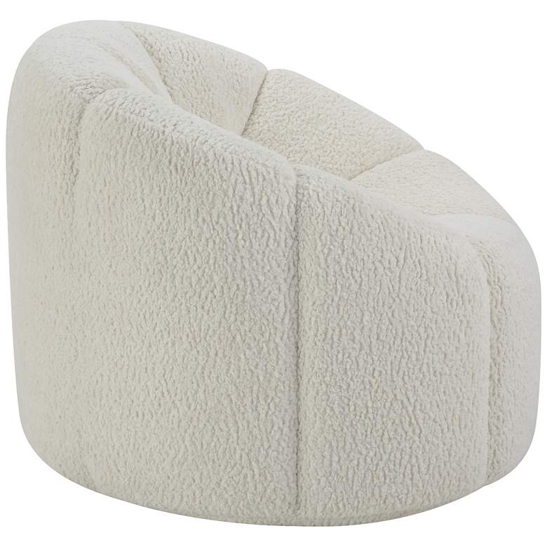 Image 5 Osmash White Teddy Sherpa Swivel Accent Chair more views