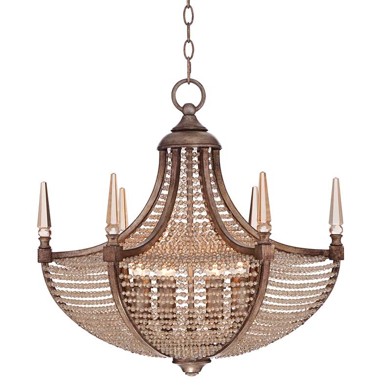 Image 1 Ospur 22 inch Wide Clear Beaded Chandelier