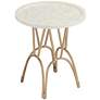Osso 20" Wide Gold Mosaic Bone Accent Table