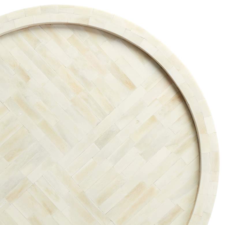 Image 3 Osso 20" Wide Gold Mosaic Bone Accent Table more views