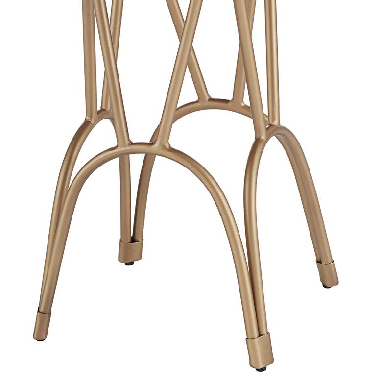 Image 5 Osso 20" Wide Gold Mosaic Bone Accent Table more views