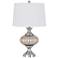 Ossona Crackle Glass and Chrome Table Lamp
