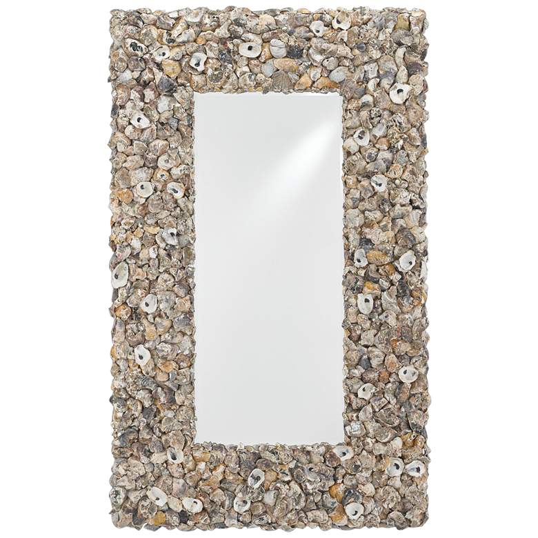 Image 1 Ostra Natural Oyster Shell 38 inch x 61 inch Rectangular Mirror