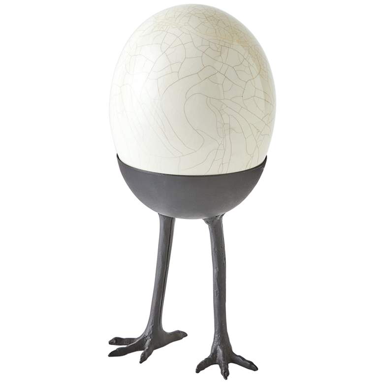 Image 1 Ostrich Egg on Legs-Standing