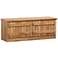 Oswald 47 1/4" Wide Natural Oak Wood 2-Door Storage Bench