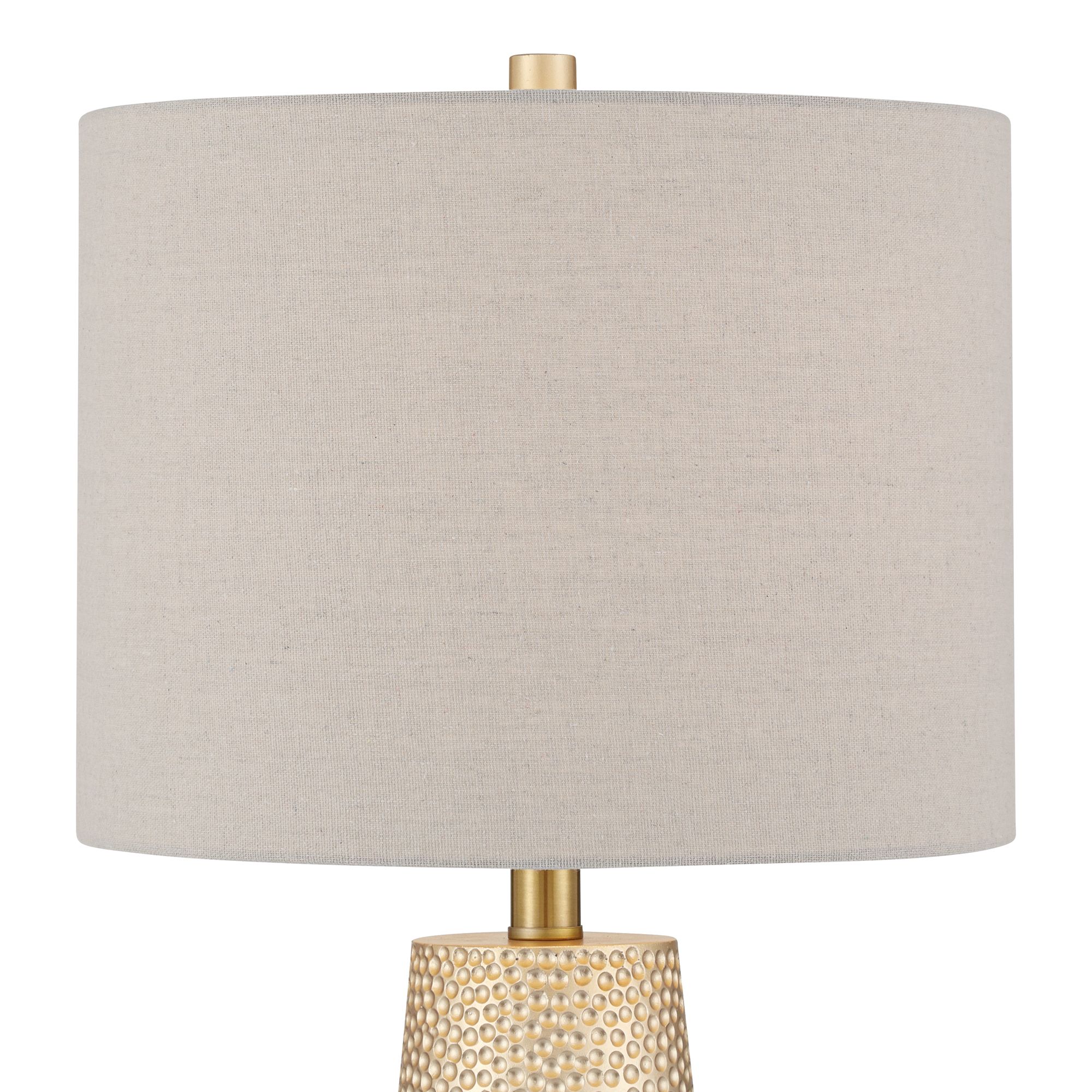 Image 3 Oswaldo 25 1/4" Textured Gold Modern Table Lamps Set of 2 more views