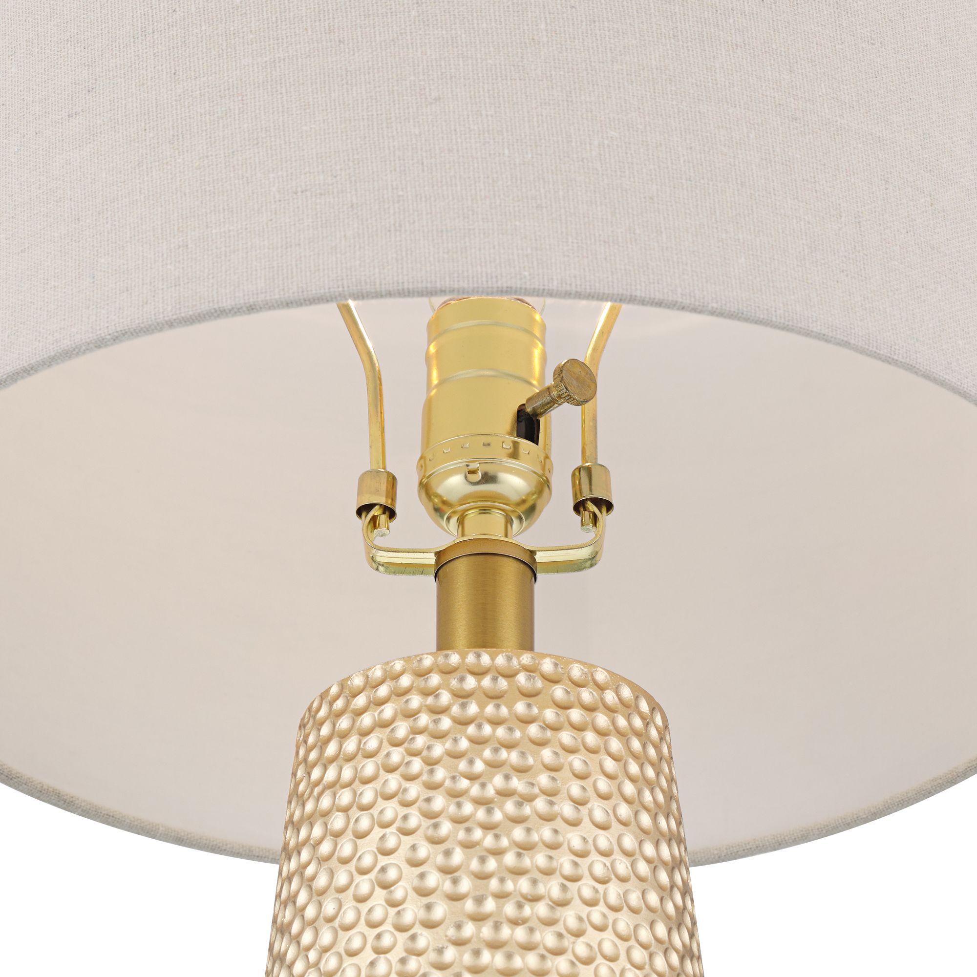 Image 4 Oswaldo 25 1/4" Textured Gold Modern Table Lamps Set of 2 more views
