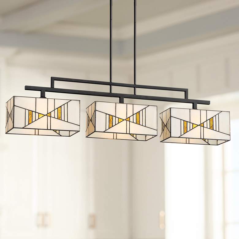 Image 1 Oswell 42 1/2" Wide Art Glass Kitchen Island Light Pendant