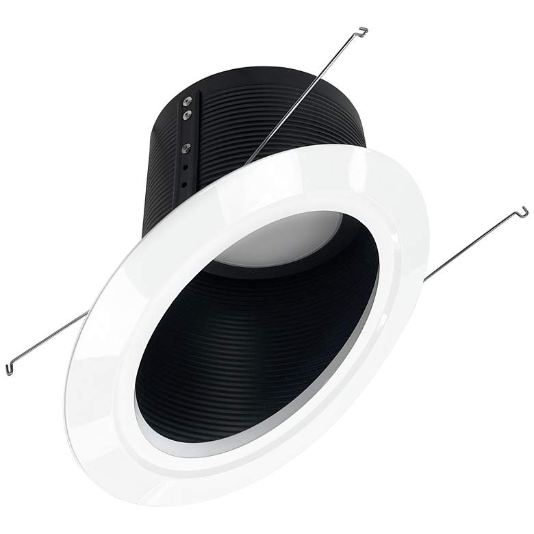 Image 1 Otech 6 inch Black Baffle 3000K LED Sloped Retrofit Downlight
