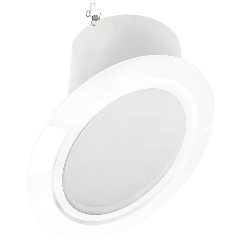 Image 1 Otech 6 inch White Reflector White Flange Sloped Reflector Trim