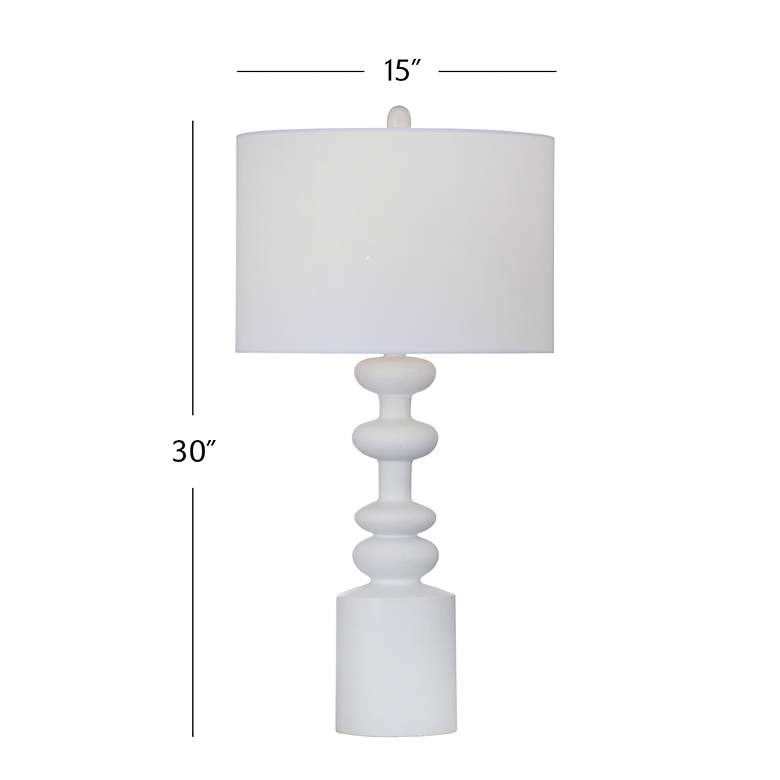 Image 4 Otero 30" High Matte White Table Lamp more views