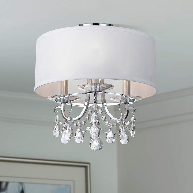 Image 1 Othello 14" Wide Polished Chrome 3-Light Ceiling Light