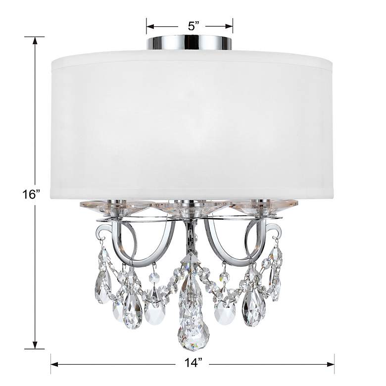 Image 6 Othello 14" Wide Polished Chrome 3-Light Ceiling Light more views