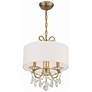 2_Othello 14" Wide Vibrant Gold Crystal 3-Light Chandelier